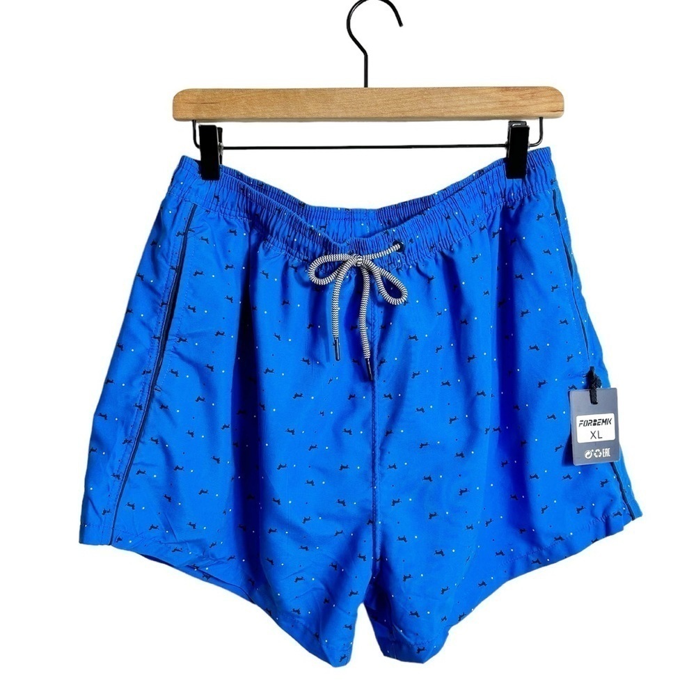 FORBEMK MEN'S SWIM TRUNKS QUICK DRY BEACH SHORTS WITH POCKETS AND MESH LINING XL